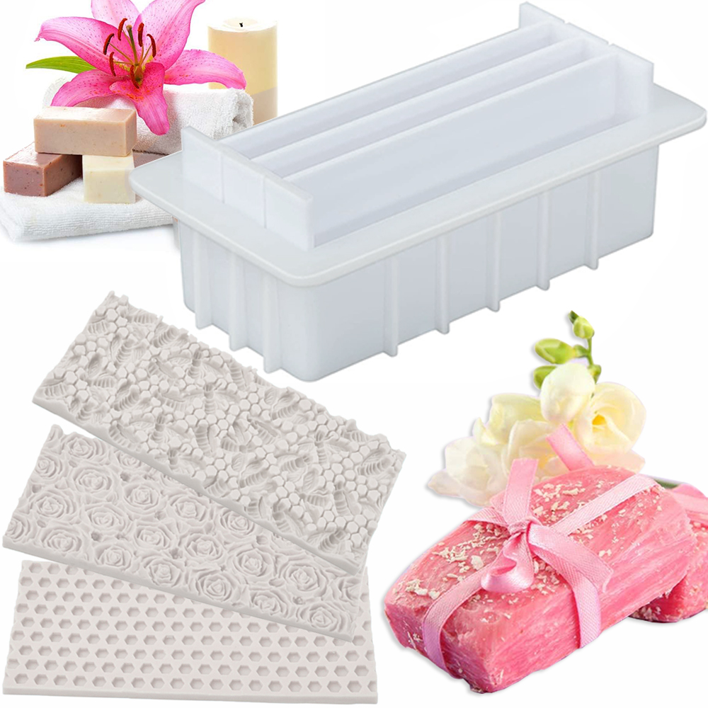 Soap Making Books - 42oz Silicone Soap Mold with 5
