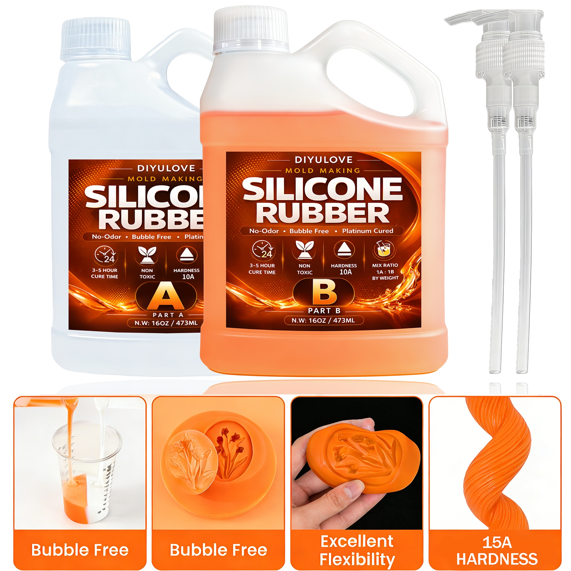 Soap Making Lye - Liquid Silicone Rubber Kit,High-Performance Fast Cure
