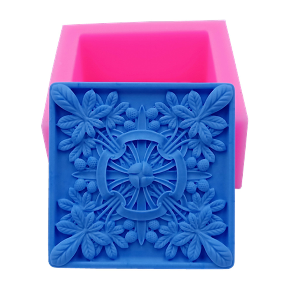 Soap Making Lye - Square Design Soap Molds Flower Silicone