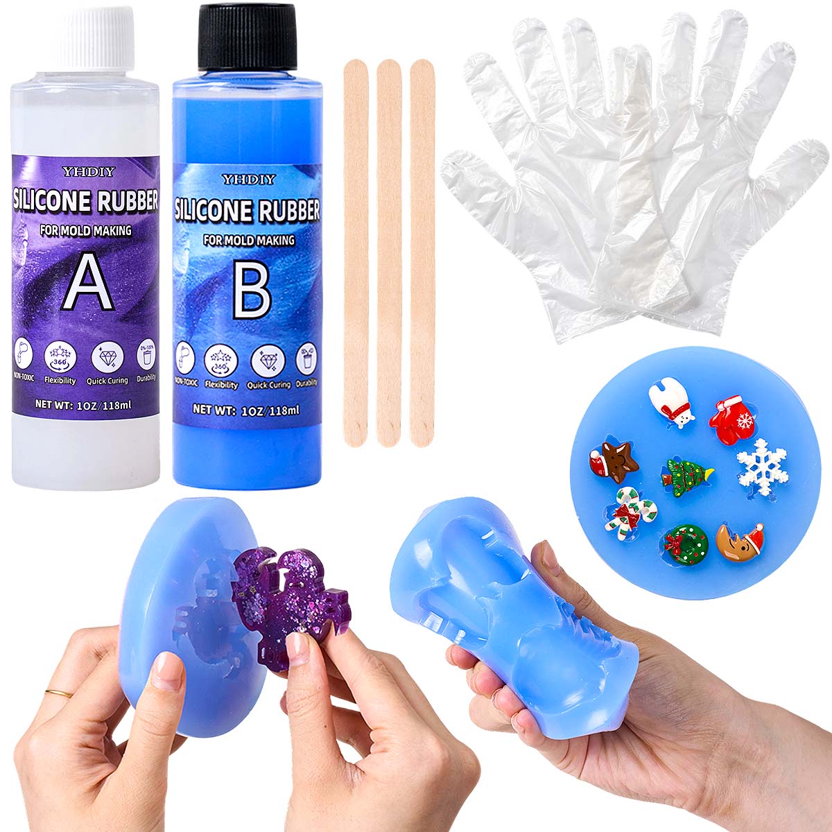 118ml/296ml Silicone Mold Maki - Soap Making Lye บทวิจารณ์และราคา