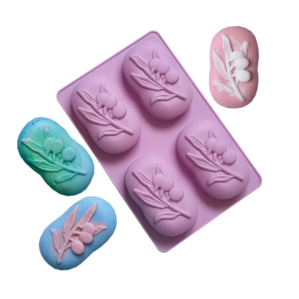 4 Cavities Oval Olive Tree Sil - Soap Making Lye บทวิจารณ์และราคา