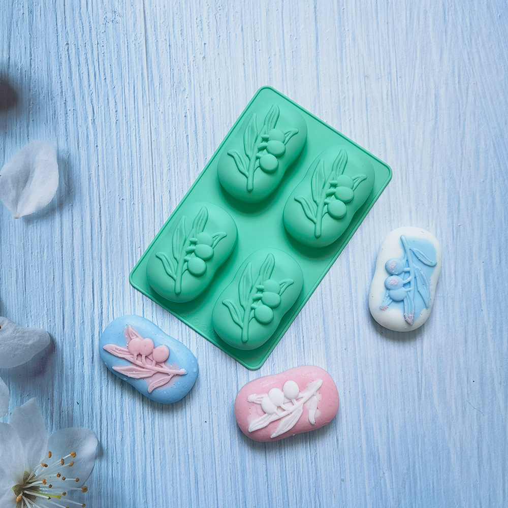 4 Cavities Oval Olive Tree Sil - Soap Making Lye บทวิจารณ์และราคา