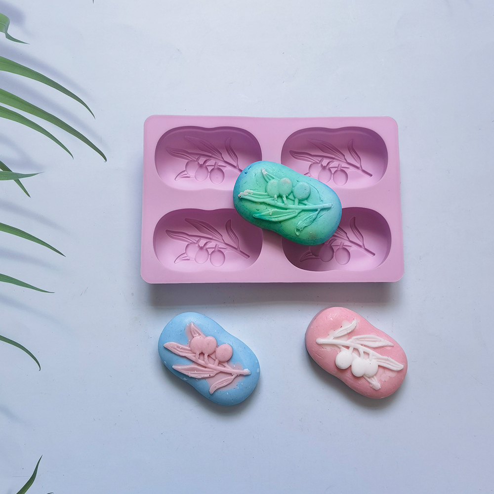 4 Cavities Oval Olive Tree Sil - Soap Making Lye บทวิจารณ์และราคา