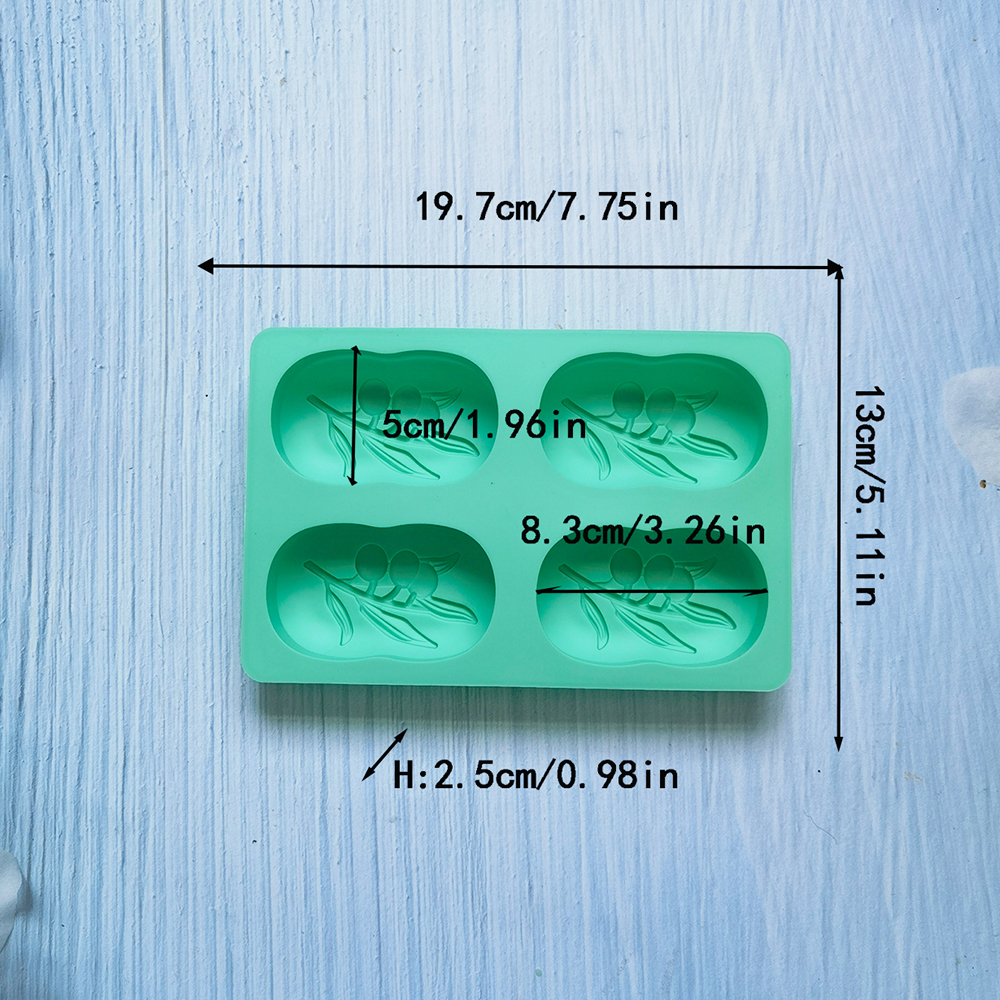 4 Cavities Oval Olive Tree Sil - Soap Making Lye บทวิจารณ์และราคา