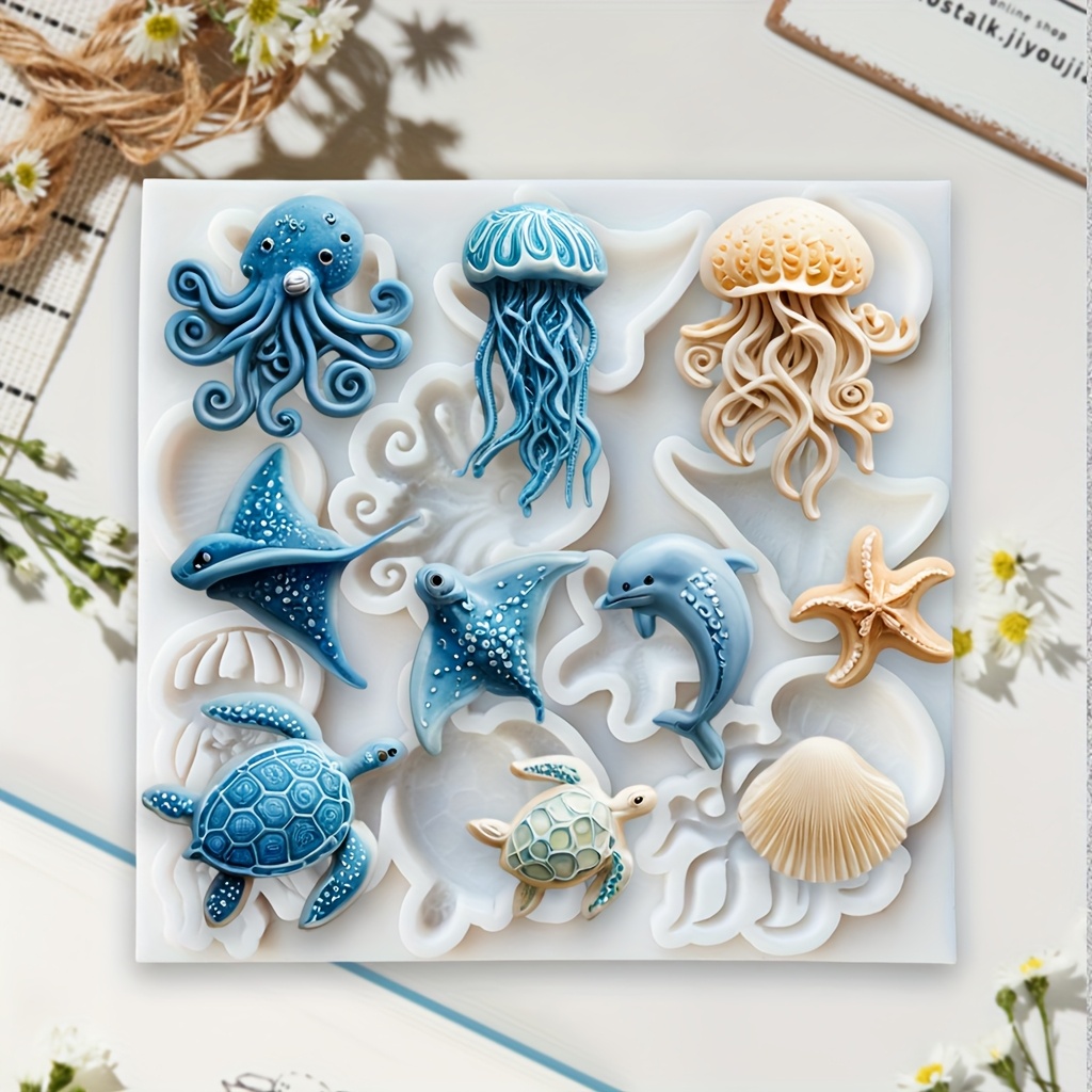 Sea Animal Silicone Mold Octop - Soap Making Lye บทวิจารณ์และราคา