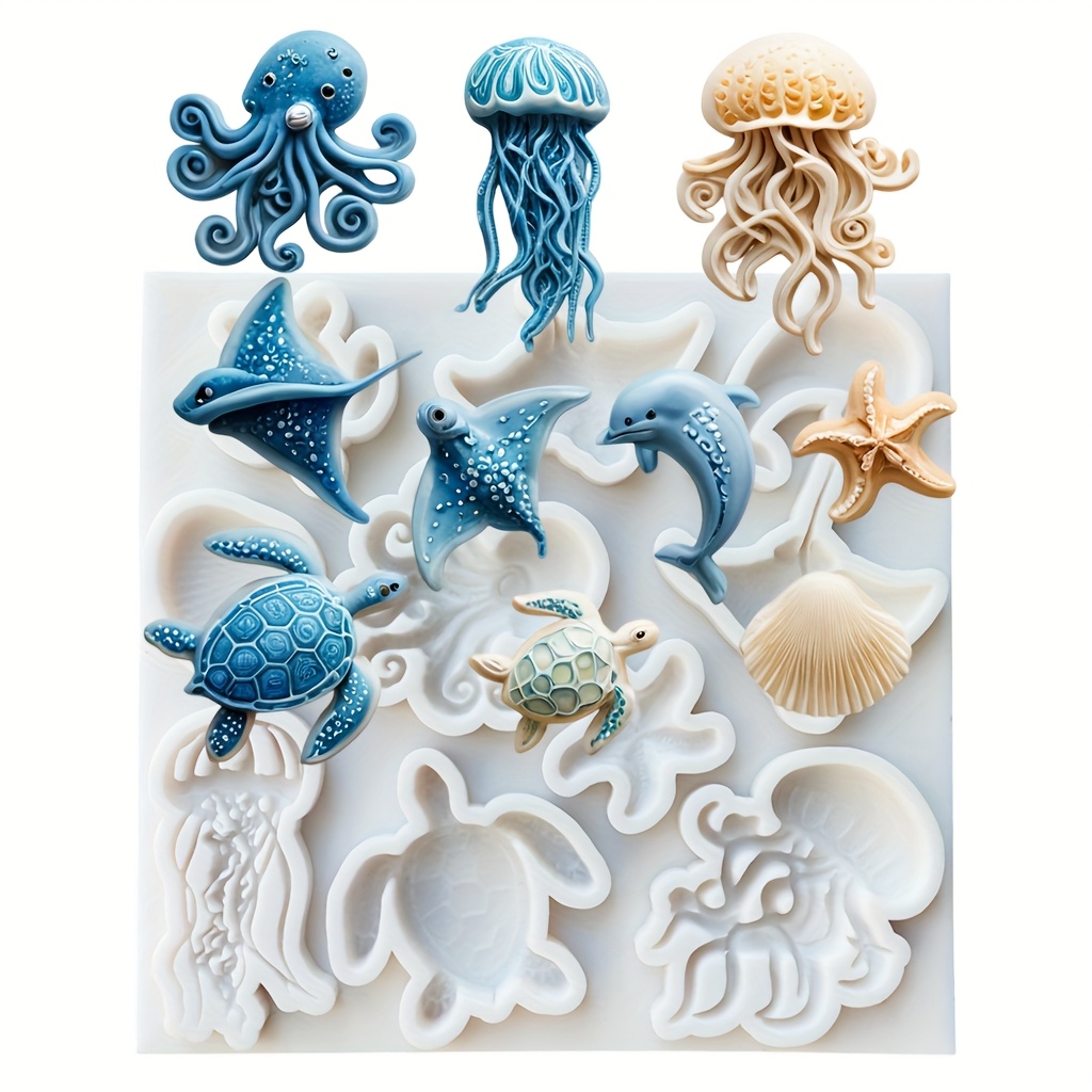 Sea Animal Silicone Mold Octop - Soap Making Lye บทวิจารณ์และราคา