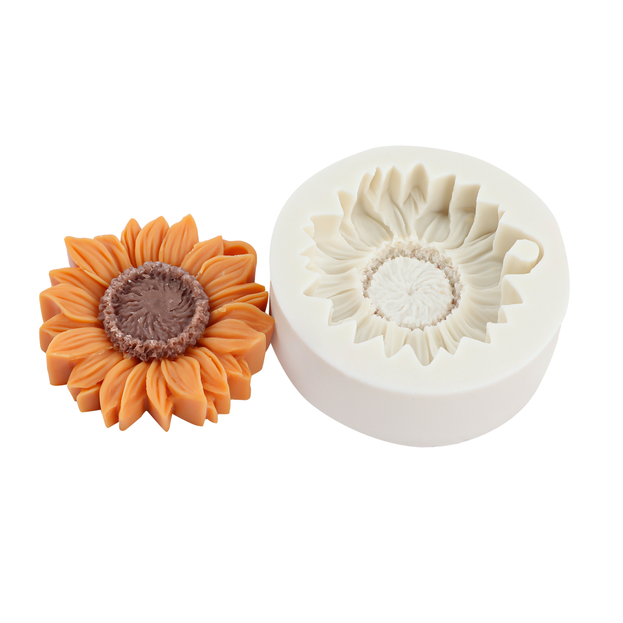 3D Sunflower Candle Mold Silic - Soap Making Lye บทวิจารณ์และราคา