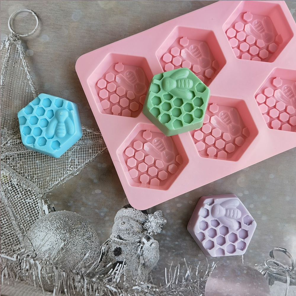 Silicone Hexagonal Bee Soap Mo - Soap Making Lye บทวิจารณ์และราคา