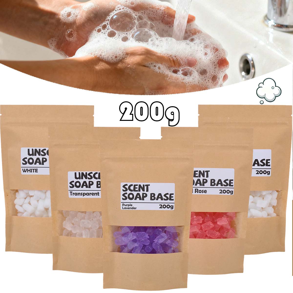 200g Scented Soap Base Glyceri - Soap Making Goats Milk บทวิจารณ์และราคา