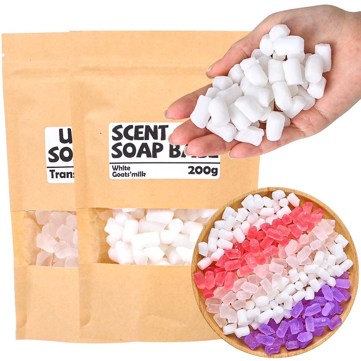 200g Color Soap Base DIY Aroma - Soap Making Goats Milk บทวิจารณ์และราคา