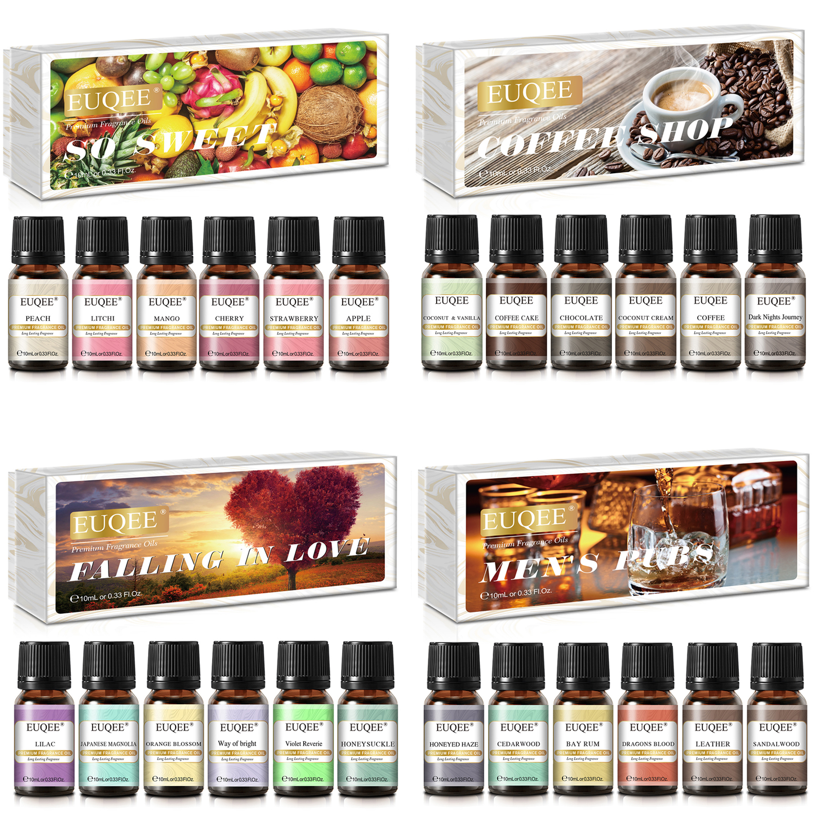 EUQEE 6pcs Fragrance Oils Set  - Soap Making Books บทวิจารณ์และราคา