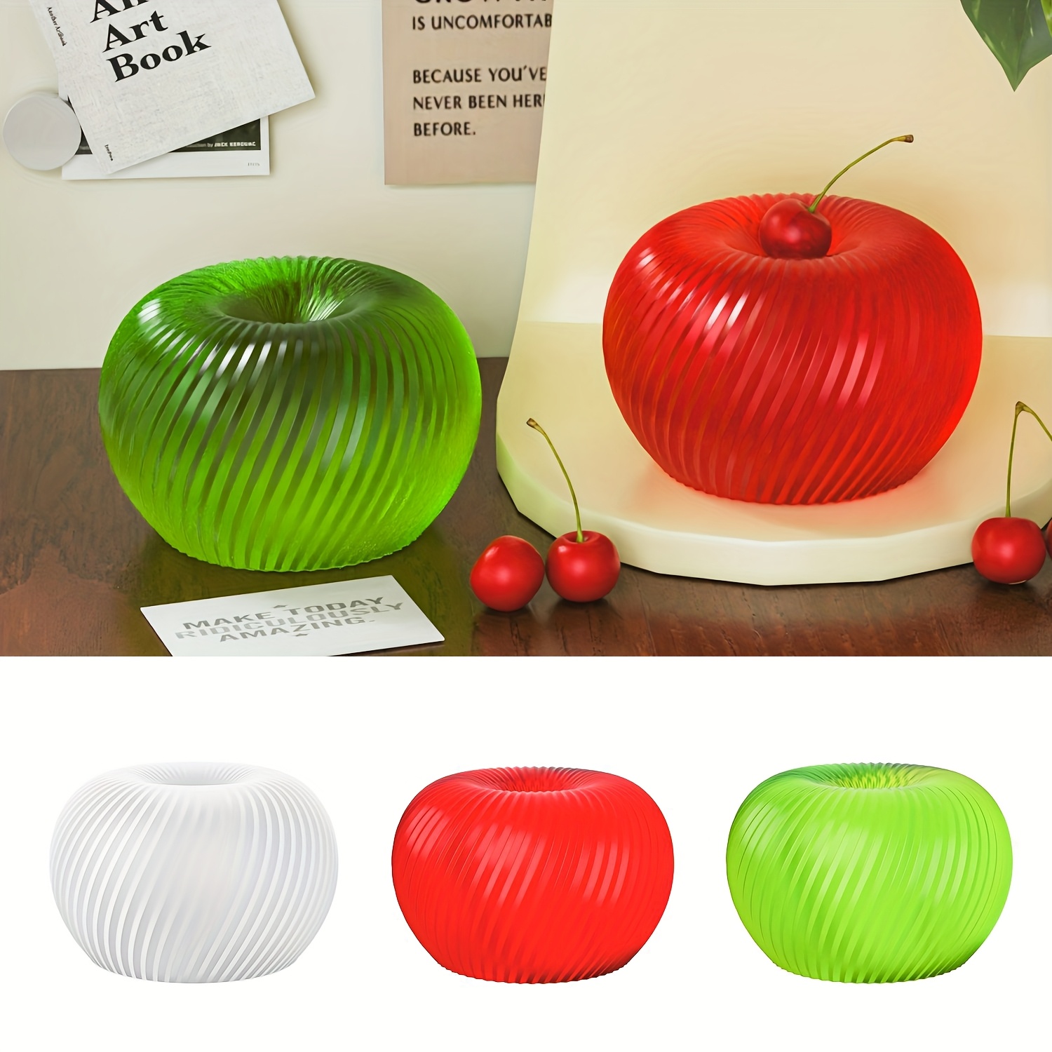 A trendy red apple silicone mo - Soap Making Lye บทวิจารณ์และราคา