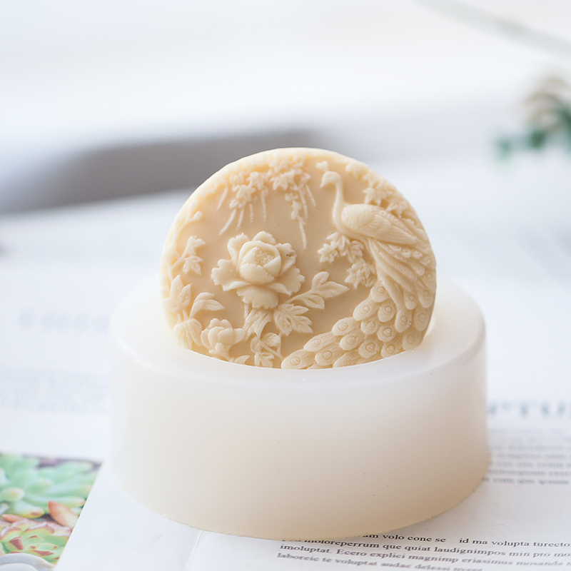 Peacock Flower Pattern Silicon - Soap Making Lye บทวิจารณ์และราคา
