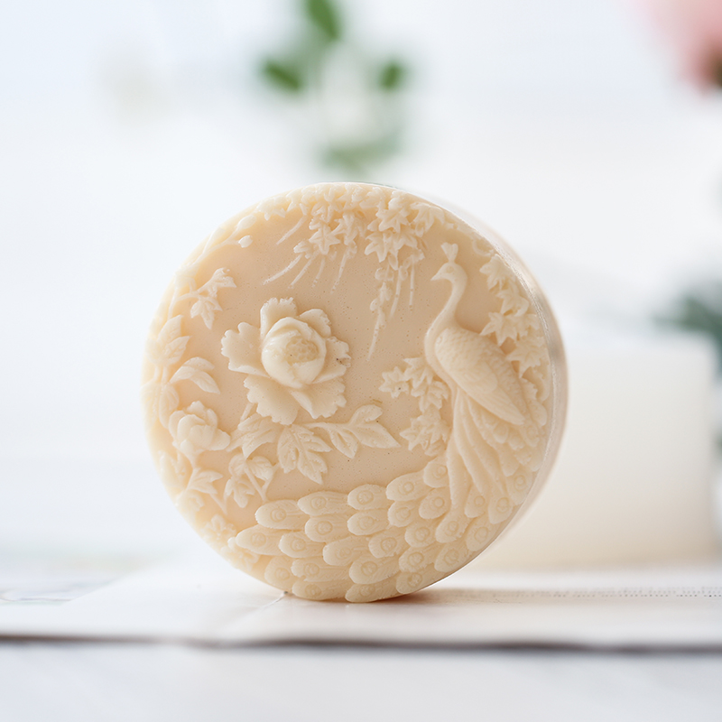 Peacock Flower Pattern Silicon - Soap Making Lye บทวิจารณ์และราคา