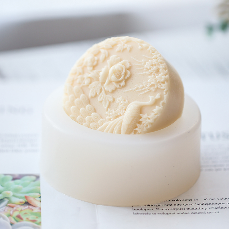 Peacock Flower Pattern Silicon - Soap Making Lye บทวิจารณ์และราคา