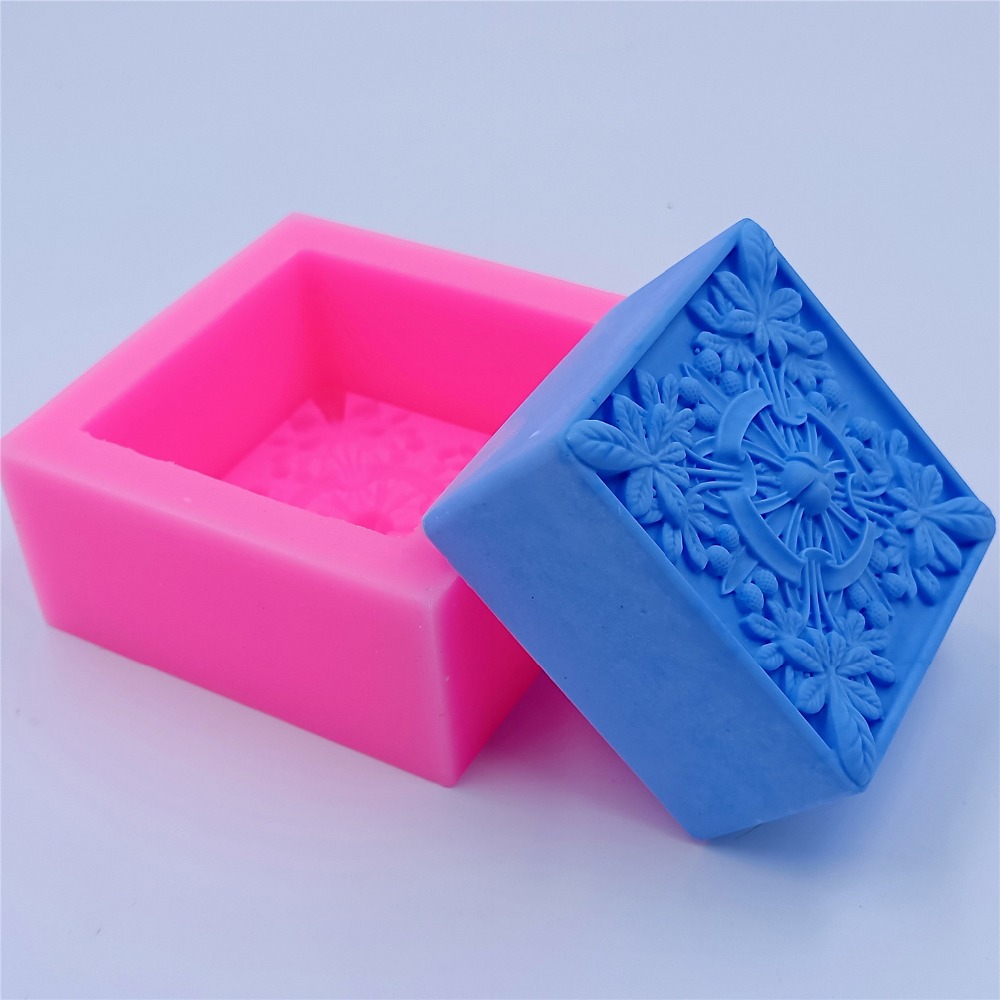 Square Design Soap Molds Flowe - Soap Making Lye บทวิจารณ์และราคา