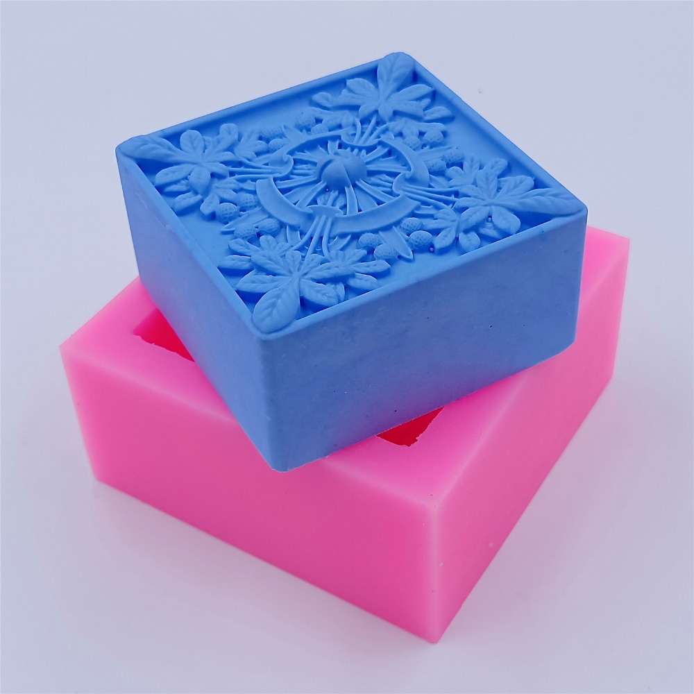 Square Design Soap Molds Flowe - Soap Making Lye บทวิจารณ์และราคา