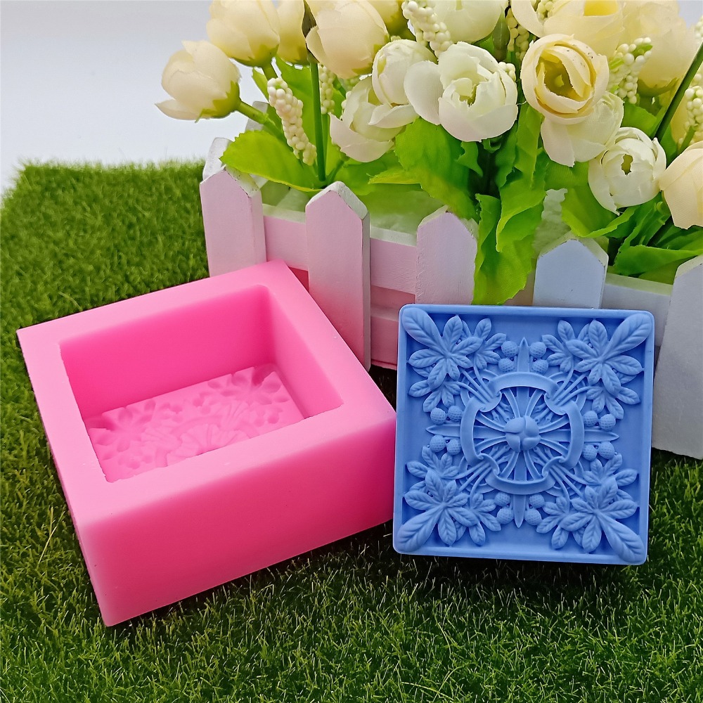 Square Design Soap Molds Flowe - Soap Making Lye บทวิจารณ์และราคา