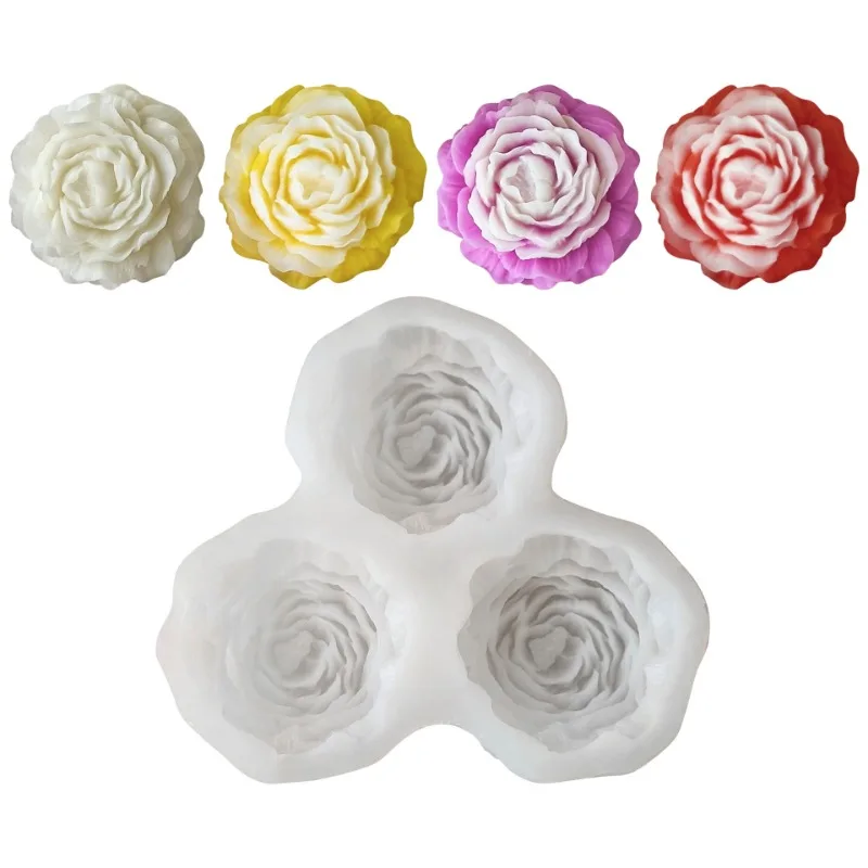 Peony Flower Candle Silicone M - Soap Making Lye บทวิจารณ์และราคา
