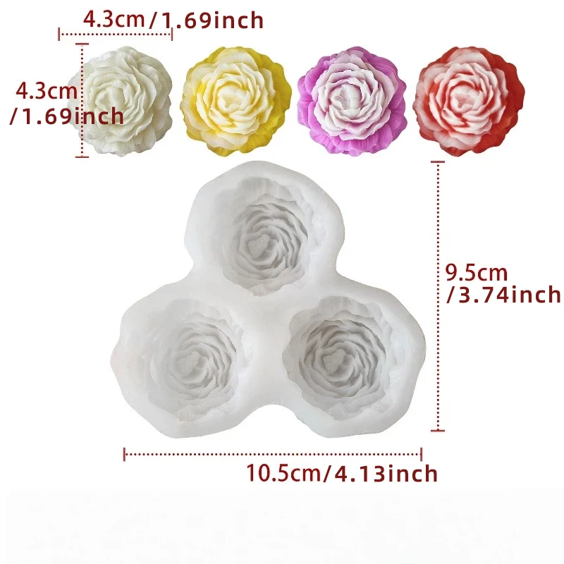 Peony Flower Candle Silicone M - Soap Making Lye บทวิจารณ์และราคา