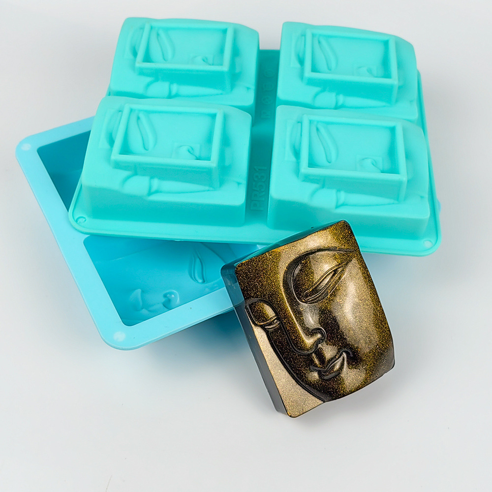 4 Holes Buddha Portrait Soap M - Soap Making Lye บทวิจารณ์และราคา
